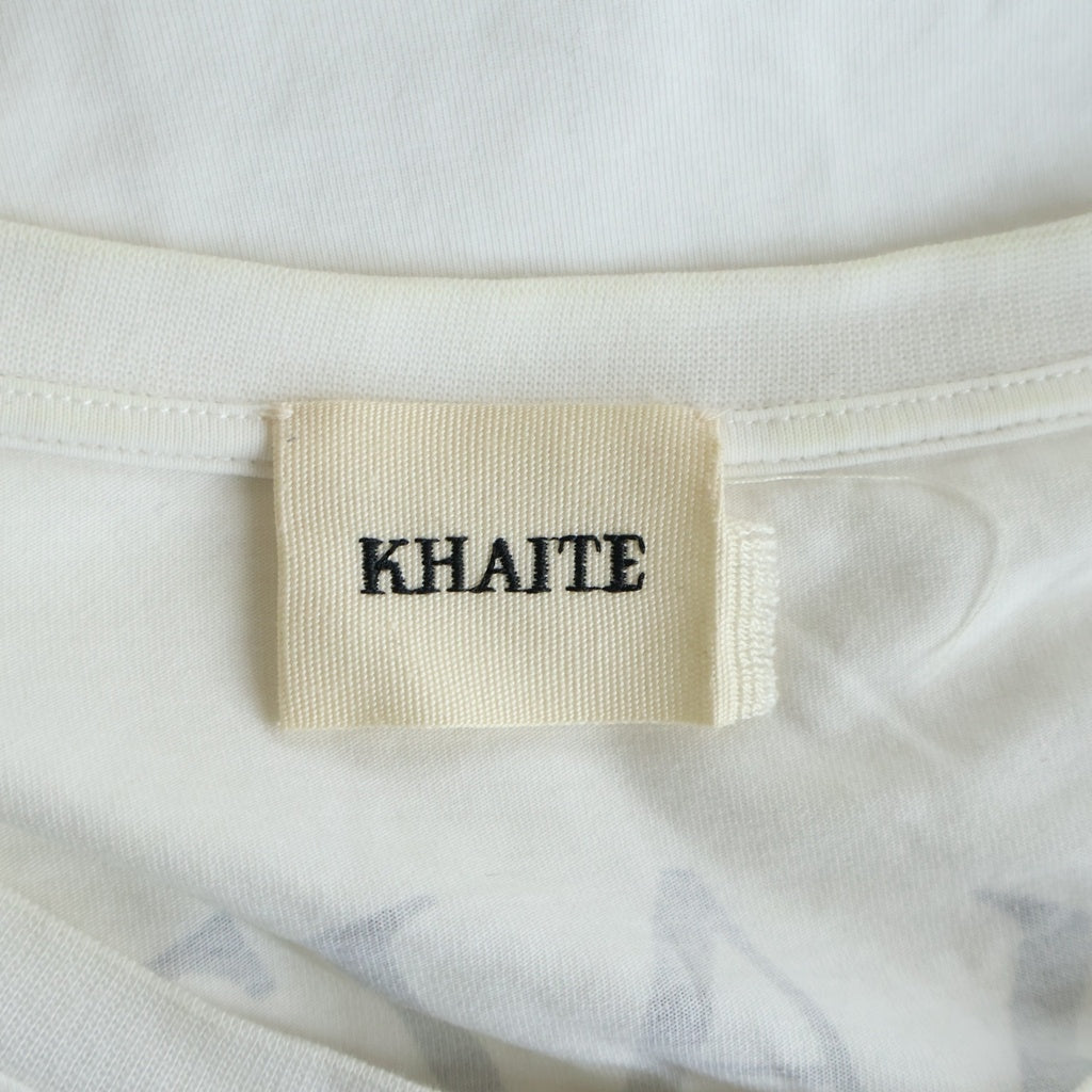 KHAITE(ケイト) KHAITE S/S T Shirt ケイト プリント半袖Tシャツ カットソー ホワイト レディース