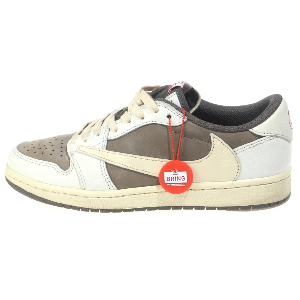 NIKE(ナイキ) ×TRAVIS SCOTT AIR JORDAN1 LOW OG SP トラヴィススコット エアジョーダン1 リバースモカ ローカットスニーカー ベージュ US6.5/26.5cm DM7866-162