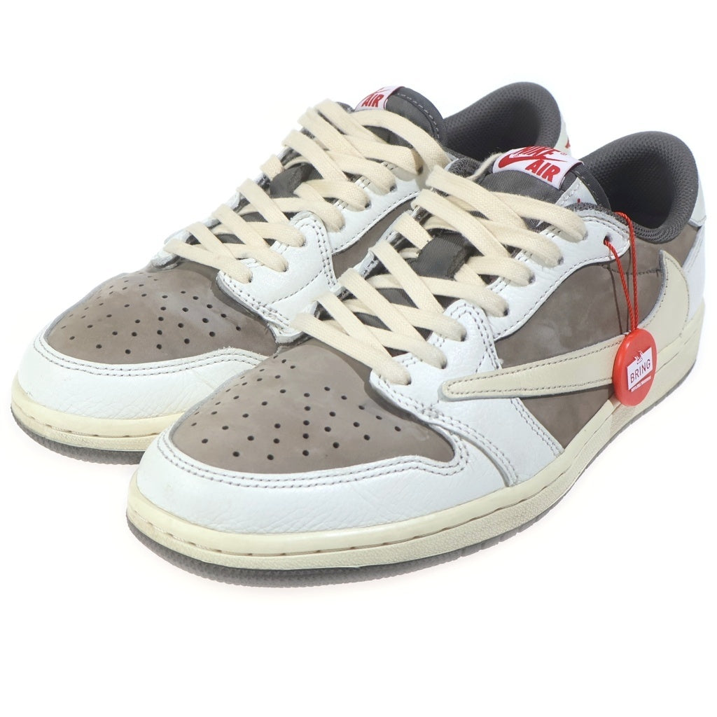 NIKE(ナイキ) ×TRAVIS SCOTT AIR JORDAN1 LOW OG SP トラヴィススコット エアジョーダン1 リバースモカ ローカットスニーカー ベージュ US6.5/26.5cm DM7866-162