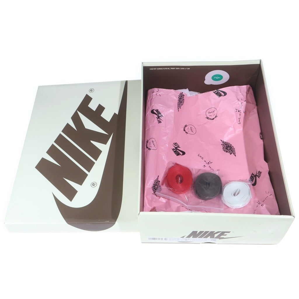 NIKE(ナイキ) ×TRAVIS SCOTT AIR JORDAN1 LOW OG SP トラヴィススコット エアジョーダン1 リバースモカ ローカットスニーカー ベージュ US6.5/26.5cm DM7866-162