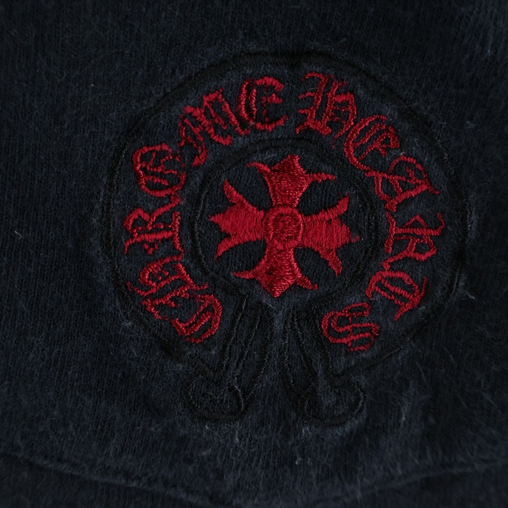 CHROME HEARTS(クロムハーツ) OLD ホースシュー刺繍 半袖Tシャツ カットソー ブラック