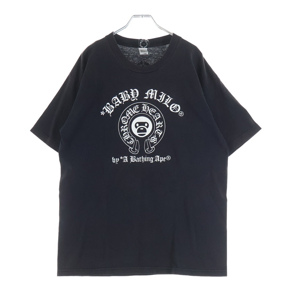 CHROME HEARTS(クロムハーツ) OLD × A BATHING APE Baby Milo Horseshoe Tee オールド アベイシングエイプ ベビーマイロ ホースシュー 半袖Tシャツ カットソー ブラック