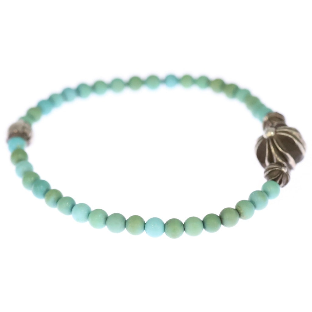 CHROME HEARTS(クロムハーツ) 4mmビーズブレス BEAD4mmターコイズビーズブレスレット