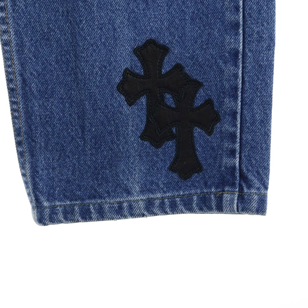 CHROME HEARTS(クロムハーツ) ×LEVI'S U VNTG JEAN BLU ORNG TAB ×リーバイス クロスパッチ付き ウォッシュド505デニムパンツ インディゴ