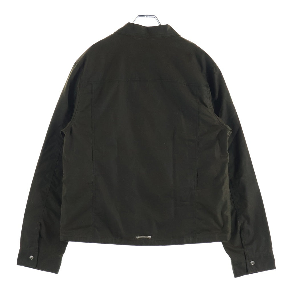 CHROME HEARTS(クロムハーツ) WHIPLASH クロスボールボタン オイル加工ジャケット カーキ