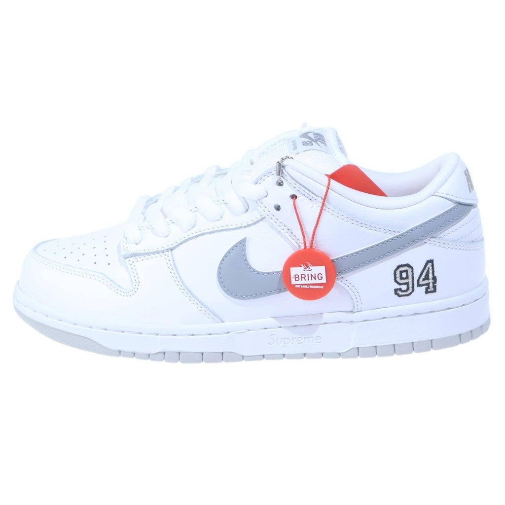NIKE(ナイキ) 25AW ×SUPREME DUNK LOW OG QS REFLECTIVE GREY シュプリーム リフレクティブ ダンク ローカットスニーカー ホワイト/グレー US10/28cm HQ8487-100