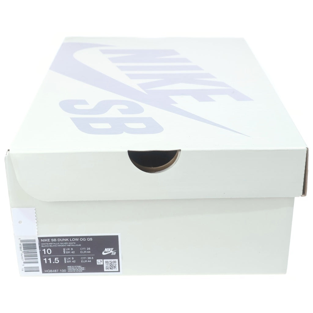 NIKE(ナイキ) 25AW ×SUPREME DUNK LOW OG QS REFLECTIVE GREY シュプリーム リフレクティブ ダンク ローカットスニーカー ホワイト/グレー US10/28cm HQ8487-100