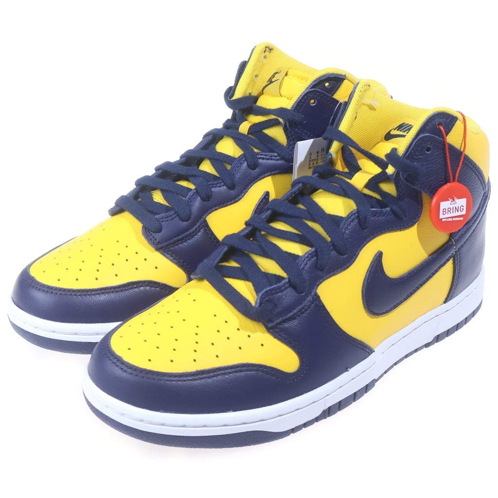 NIKE(ナイキ) DUNK HIGH RETRO SE MICHIGAN ダンク ミシガン ハイカットスニーカー イエロー/ネイビー US10/28cm HF3143-700