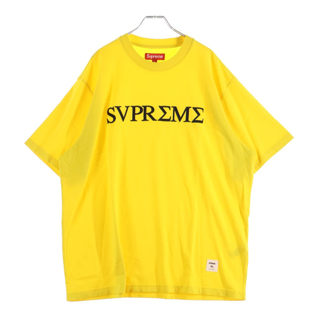 SUPREME(シュプリーム) 26SS Greek S/S Top グリーク クルーネック カットソー 半袖Tシャツ イエロー