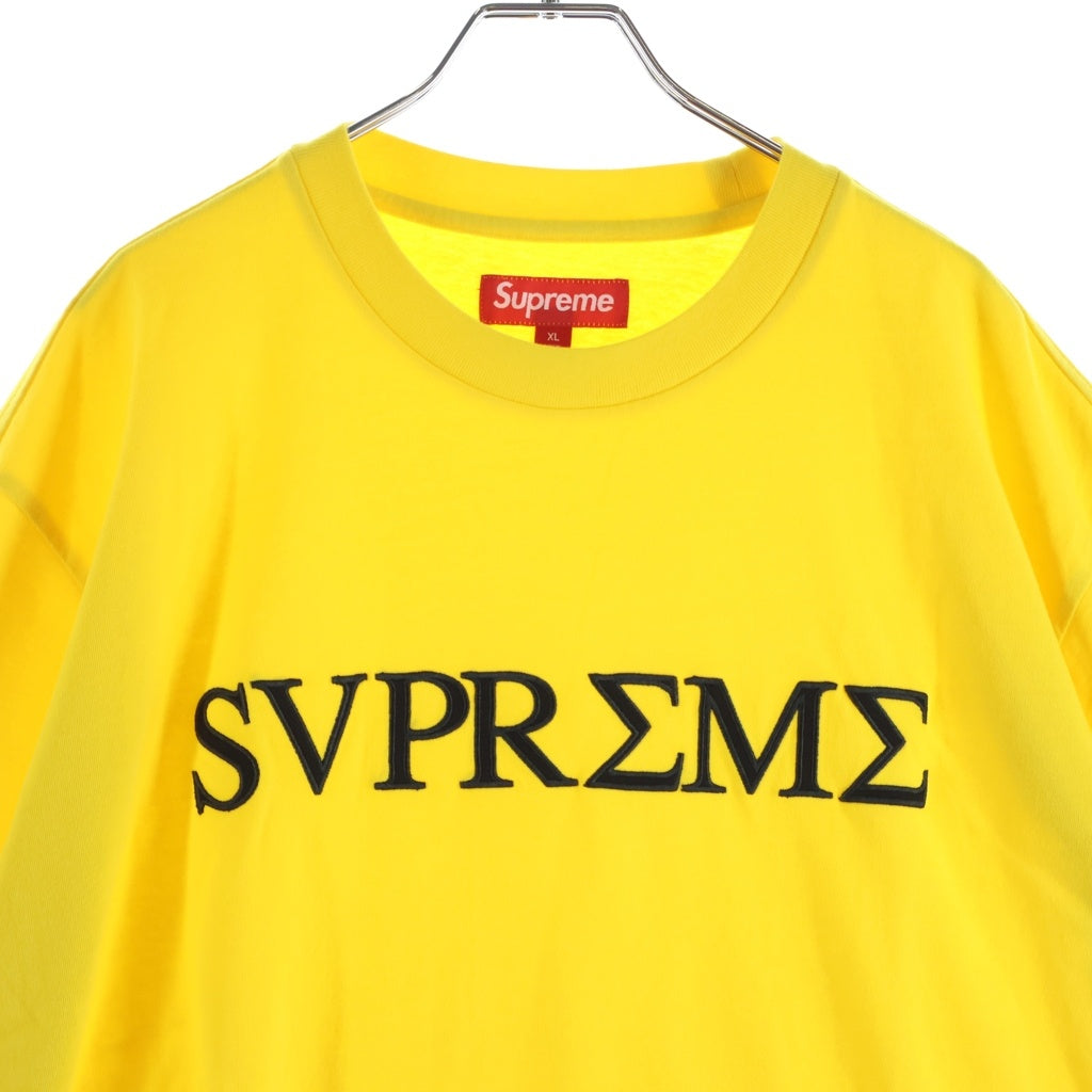 SUPREME(シュプリーム) 26SS Greek S/S Top グリーク クルーネック カットソー 半袖Tシャツ イエロー