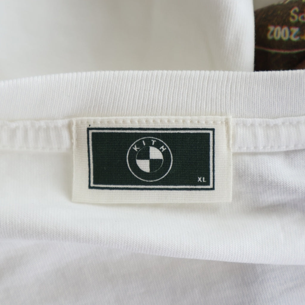 KITH(キス) ×BMW ロゴデザイン クルーネック カットソー 長袖Tシャツ ホワイト 22-070-060-0014-4-0
