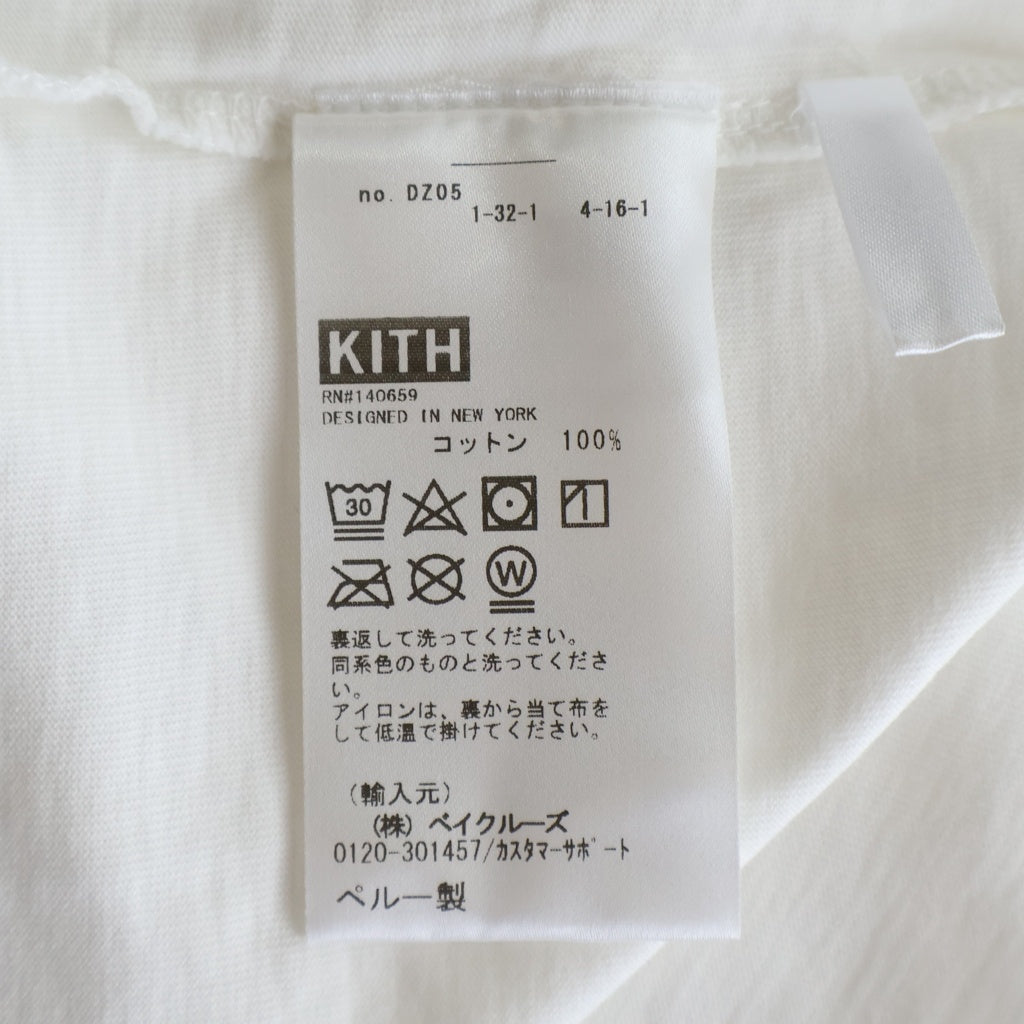 KITH(キス) ×BMW ロゴデザイン クルーネック カットソー 長袖Tシャツ ホワイト 22-070-060-0014-4-0