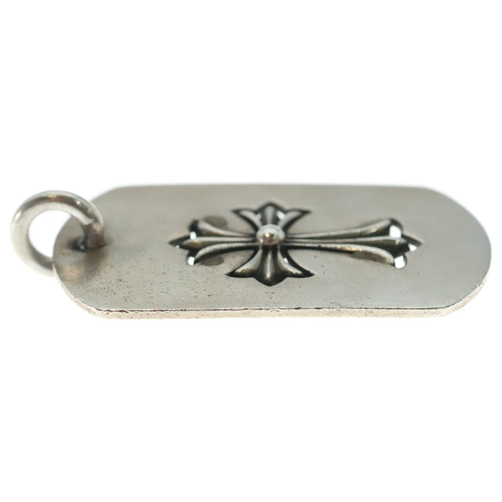 CHROME HEARTS(クロムハーツ) D TAG LRG TNY CRS カットアウトタイニーCHクロス ラージドッグタグ ネックレストップ シルバー BCA239