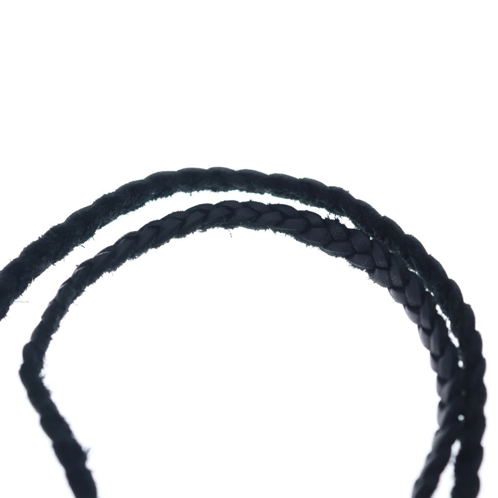 CHROME HEARTS(クロムハーツ) LEATHER BRAID スクロールレザーブレード シルバーネックレス