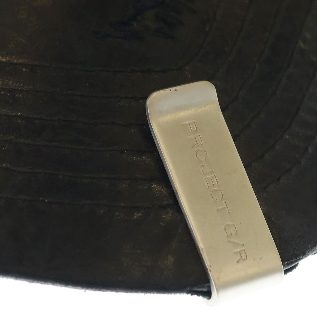 PROJECT G/R(プロジェクトジーアール) Money Clip Coated Cap マネークリップ コーティングキャップ 帽子 ブラック