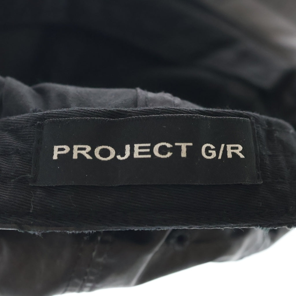 PROJECT G/R(プロジェクトジーアール) Money Clip Coated Cap マネークリップ コーティングキャップ 帽子 ブラック