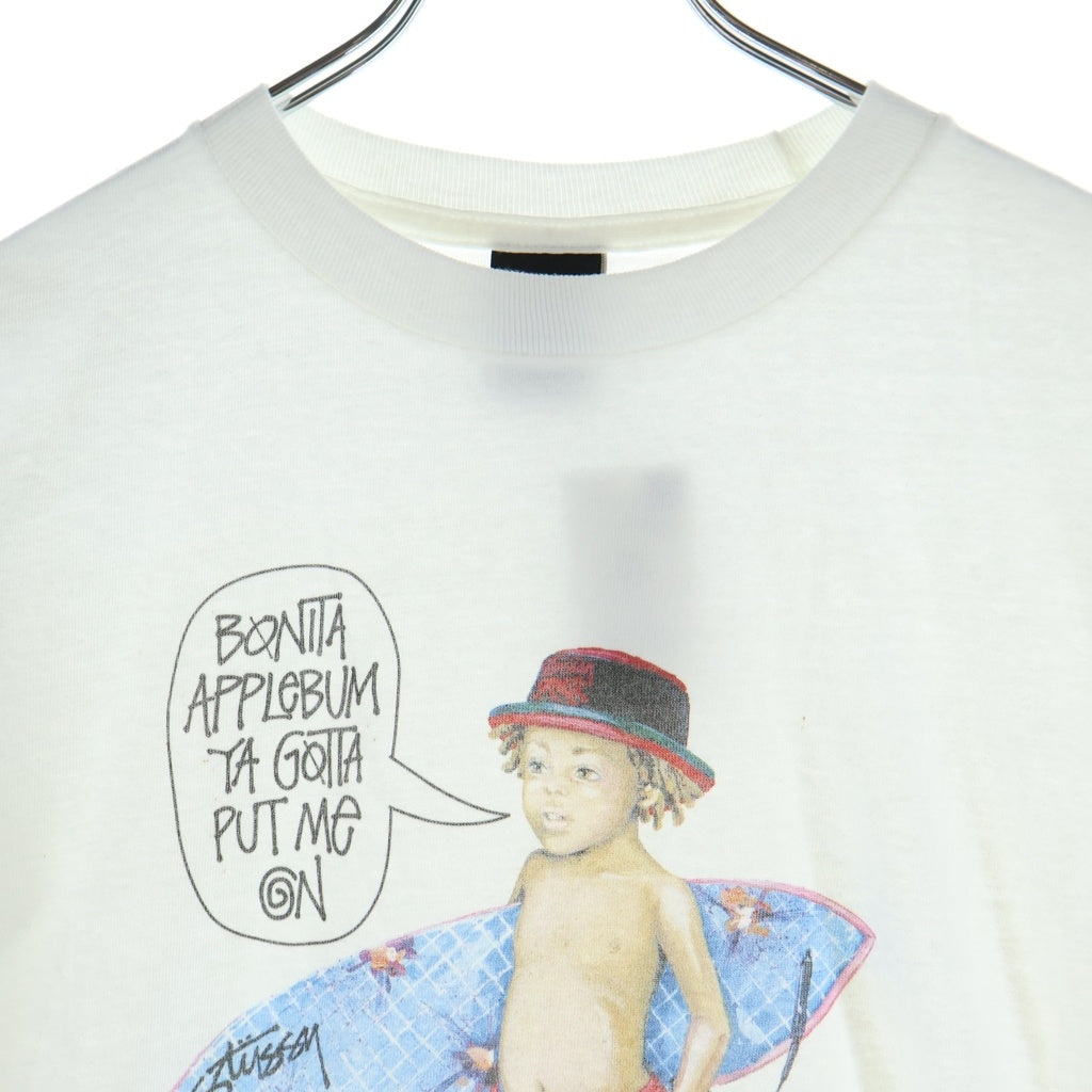 STUSSY(ステューシー) 11SS ×AAPLEBUM SURF BOY S/S Tee アップルバム サーフボーイ 半袖Tシャツ カットソー ホワイト