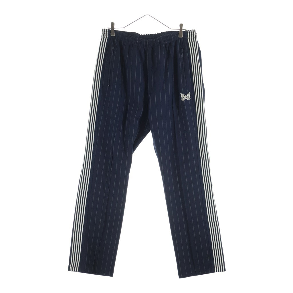 Needles(ニードルス) ×KITH キス ストライプ サイドライントラックパンツ ネイビー LQ353