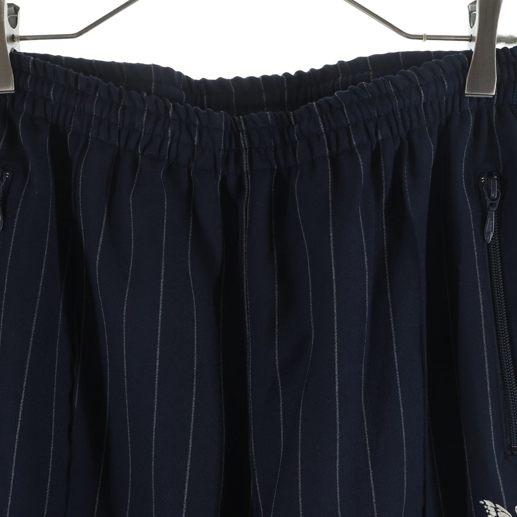 Needles(ニードルス) ×KITH キス ストライプ サイドライントラックパンツ ネイビー LQ353
