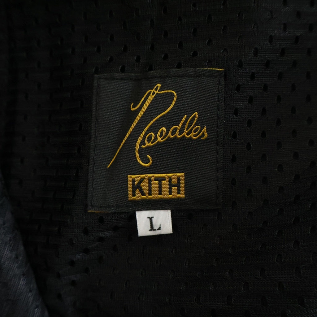 Needles(ニードルス) ×KITH キス ストライプ サイドライントラックパンツ ネイビー LQ353