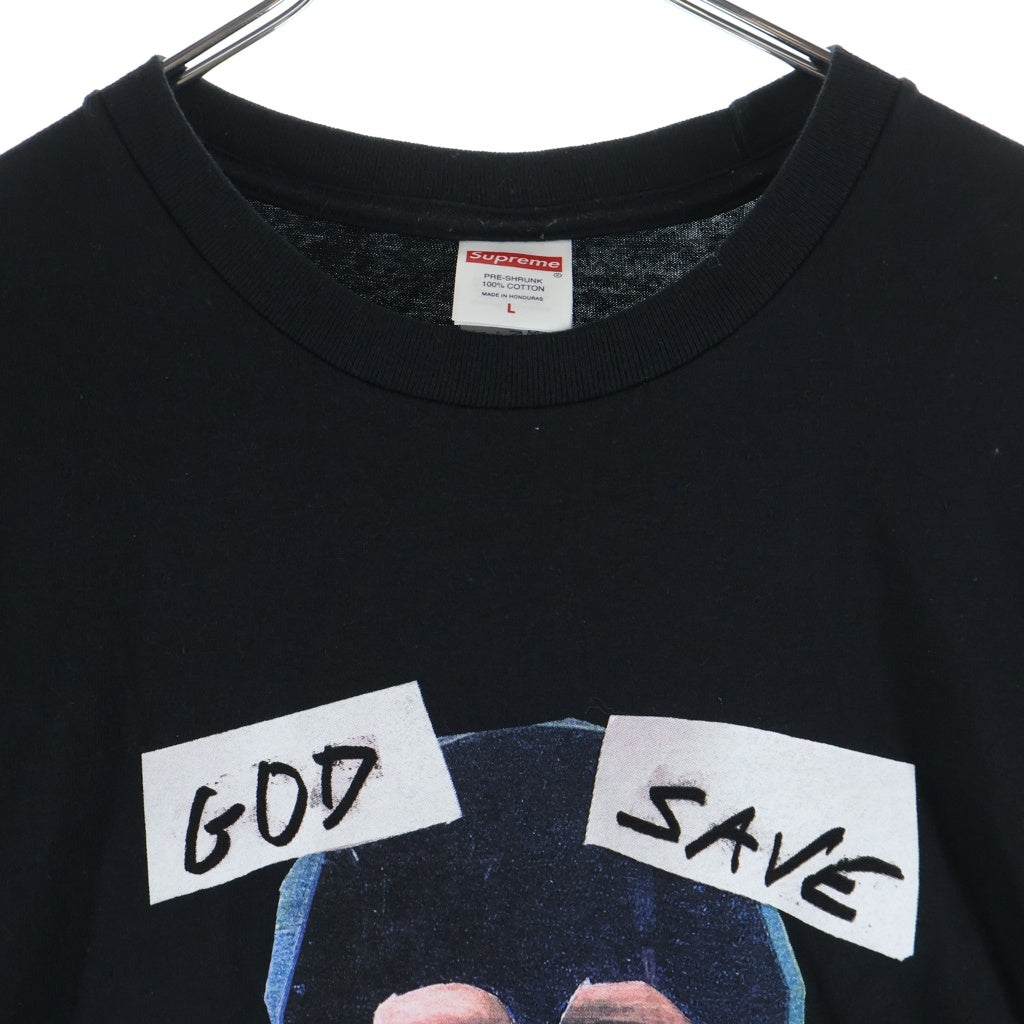 SUPREME(シュプリーム) 26SS God Save Us TEE ゴッド セーブ アス フロントプリント クルーネック半袖Tシャツカットソー ブラック