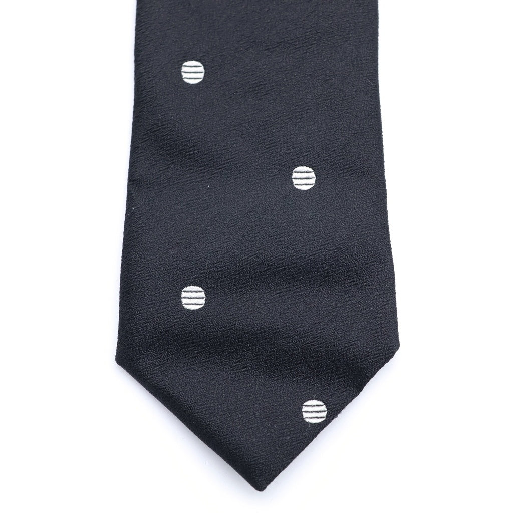 SAINT LAURENT PARIS(サンローランパリ) Silk Tie ドット柄 シルクネクタイ ブラック 77666