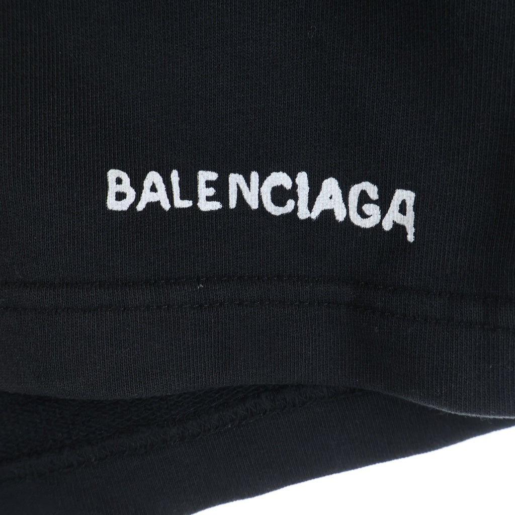 BALENCIAGA(バレンシアガ) BBロゴ スウェットショートパンツ ブラック 676137 TOVC6