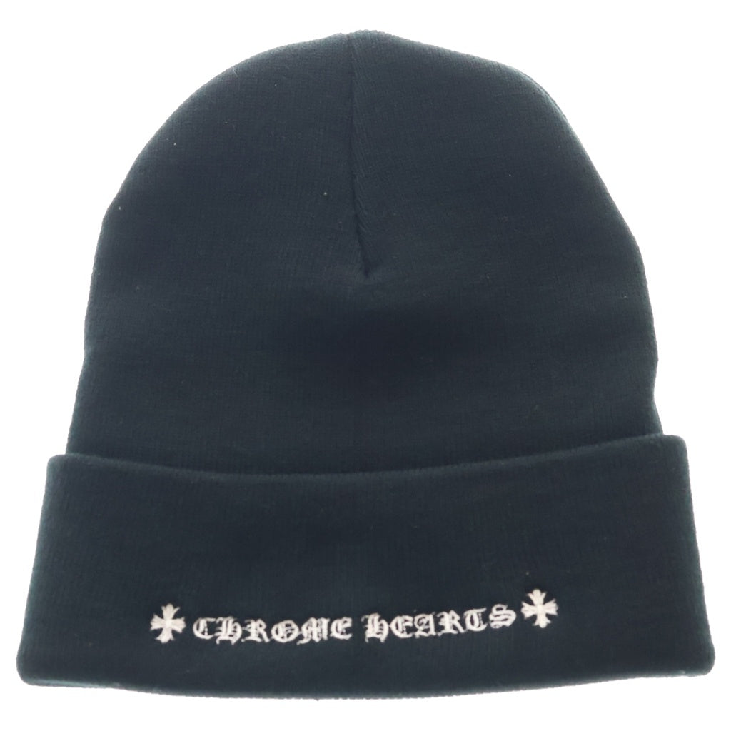 CHROME HEARTS(クロムハーツ) CH LOGO BEANIE CHロゴ 刺繍 ニット帽 ブラック