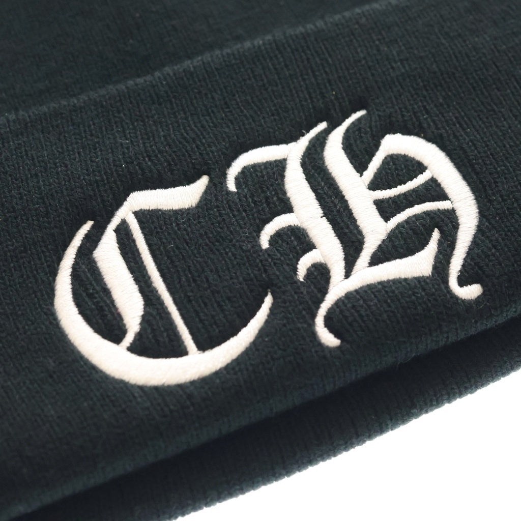 CHROME HEARTS(クロムハーツ) CH LOGO BEANIE CHロゴ 刺繍 ニット帽 ブラック
