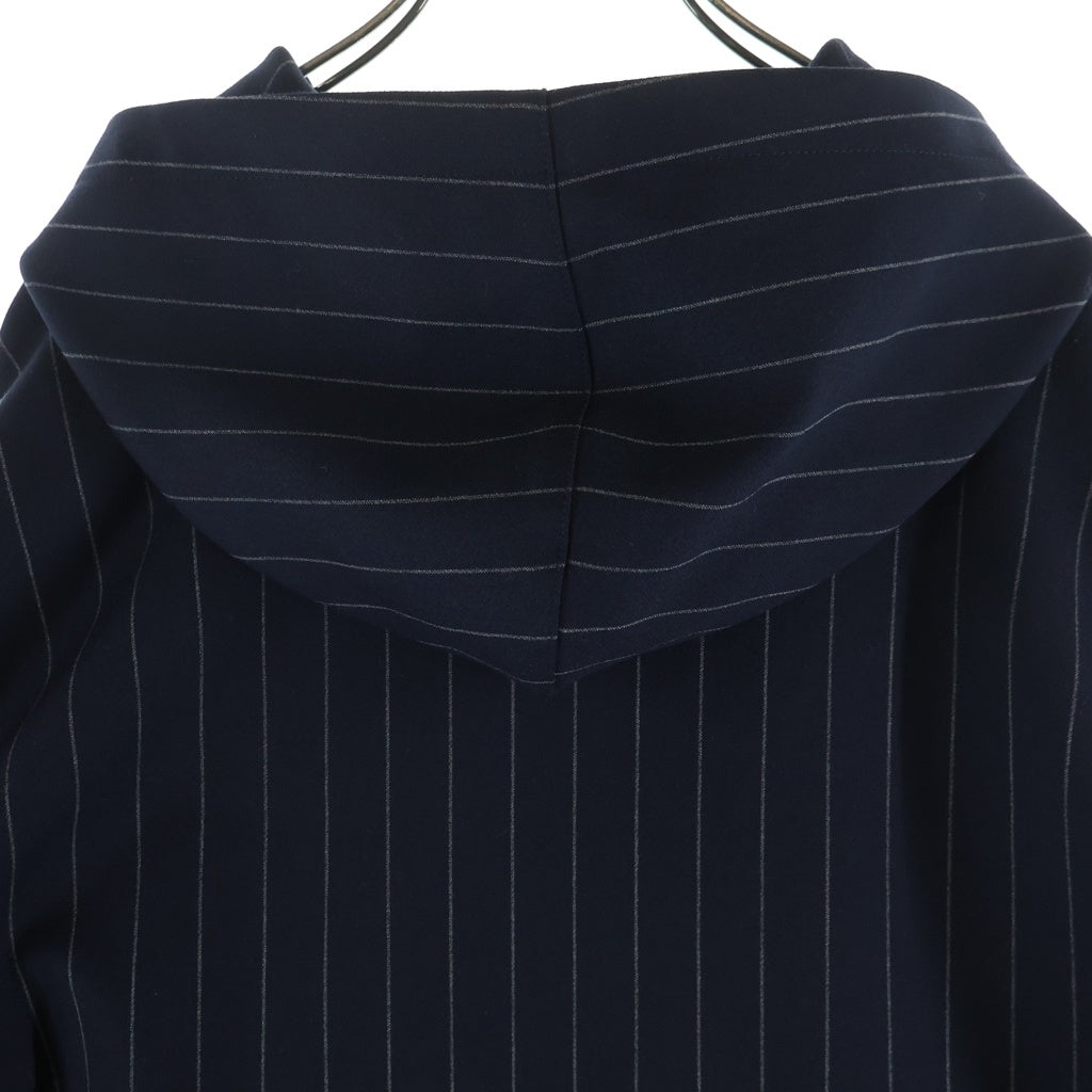 KITH(キス) エンブロイダリーデザイン ジップアップ ストライプ柄 トラックジャケット ネイビー KHM031412