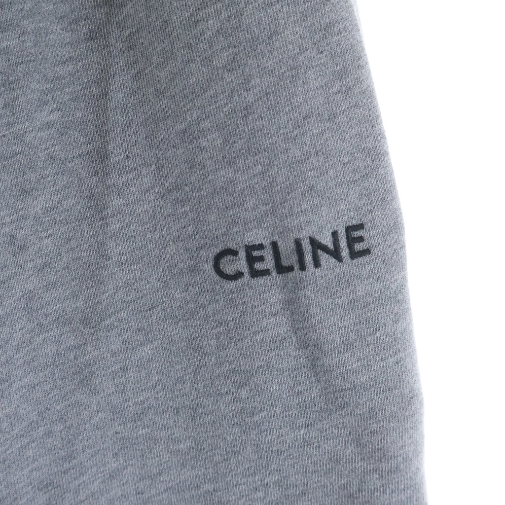 CELINE(セリーヌ) ロゴ刺繍 コットンスウェットパンツ グレー 2Z062670Q