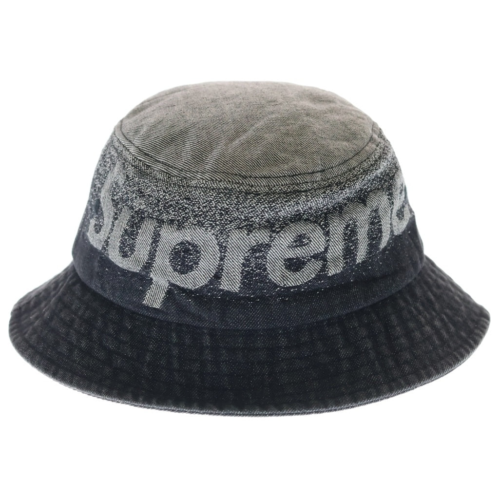 SUPREME(シュプリーム) 22SS Fade Jacquard Denim Crushe フェードジャガード デニムバケットハット 帽子 ブラック