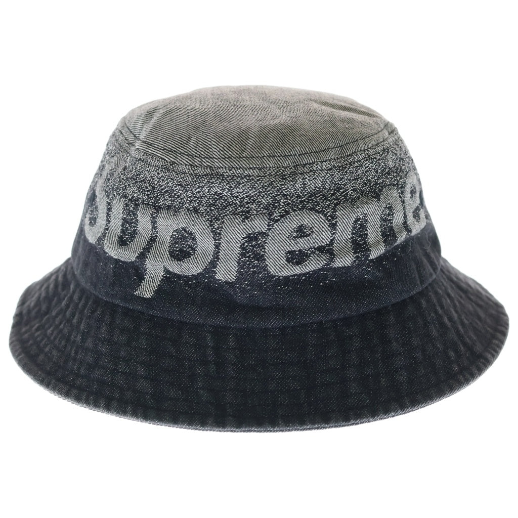 SUPREME(シュプリーム) 22SS Fade Jacquard Denim Crushe フェードジャガード デニムバケットハット 帽子 ブラック