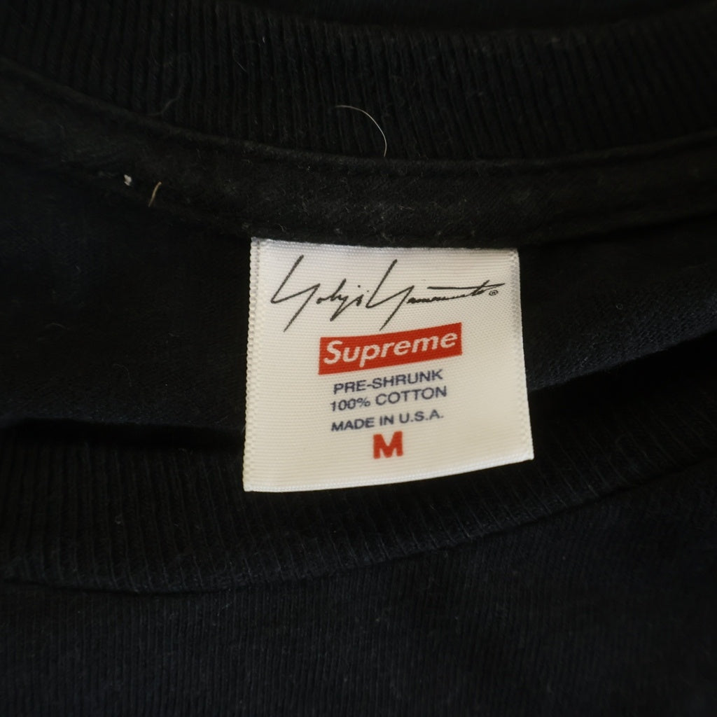 SUPREME(シュプリーム) 20AW × Yohji Yamamoto ヨウジヤマモト フロントプリント 半袖Tシャツ カットソー ブラック