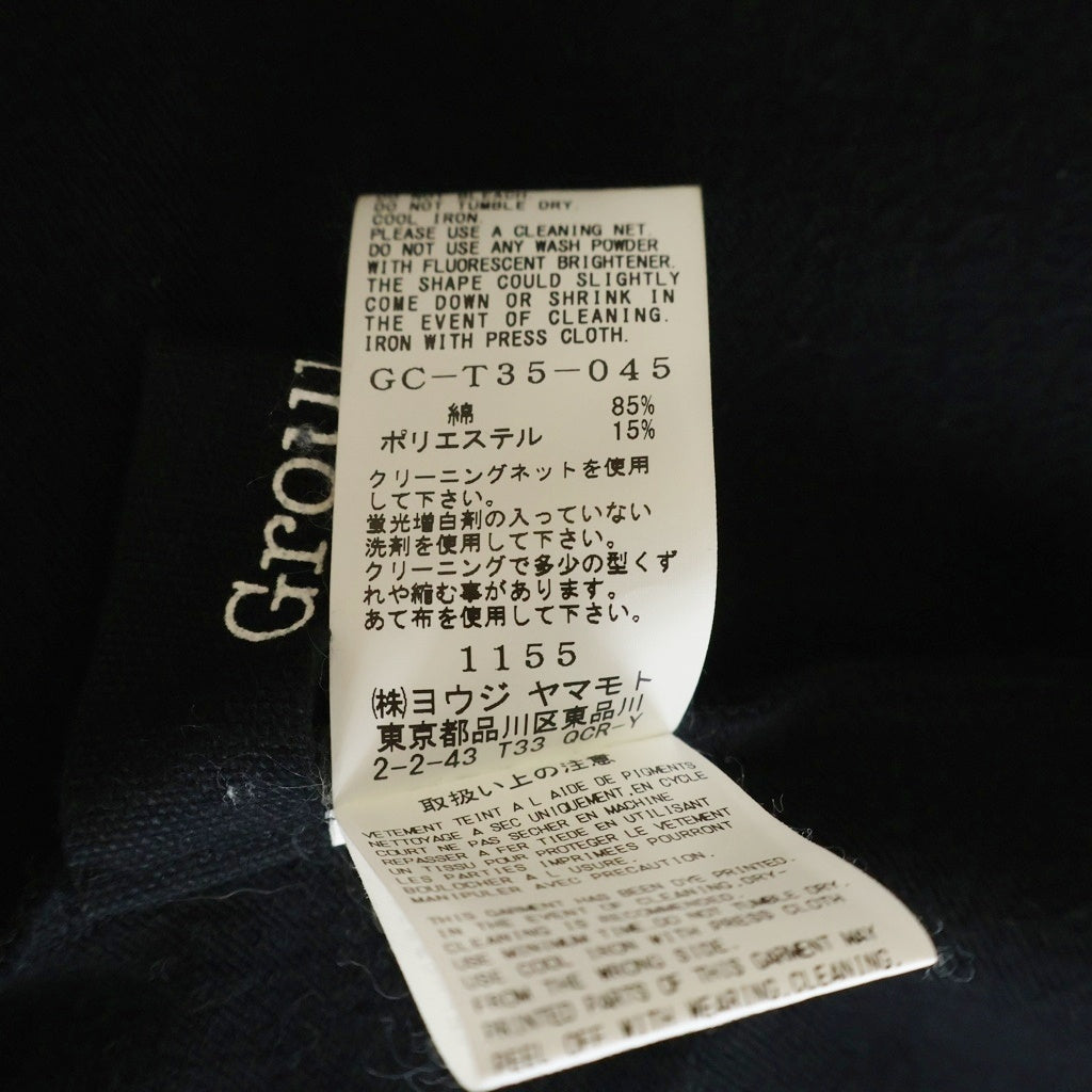 Ground Y(グラウンドワイ) プリント ジップアップロングパーカー フーディー ブラック GC T35 045