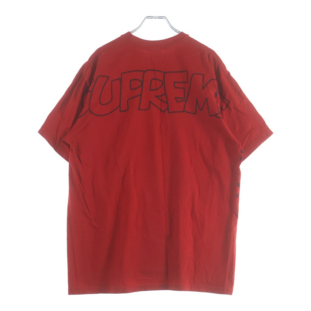 SUPREME(シュプリーム) 20AW Smurfs Tee スマーフ キャラクター バック ロゴ Tシャツ カットソー レッド