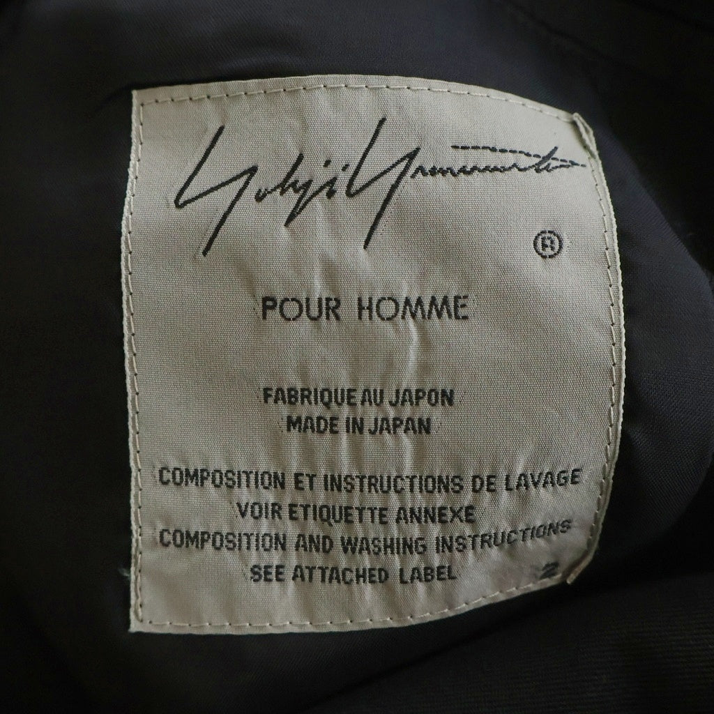 Yohji Yamamoto(ヨウジヤマモト) 19AW フロントジップ ロングコート ブラック HC-J78-535