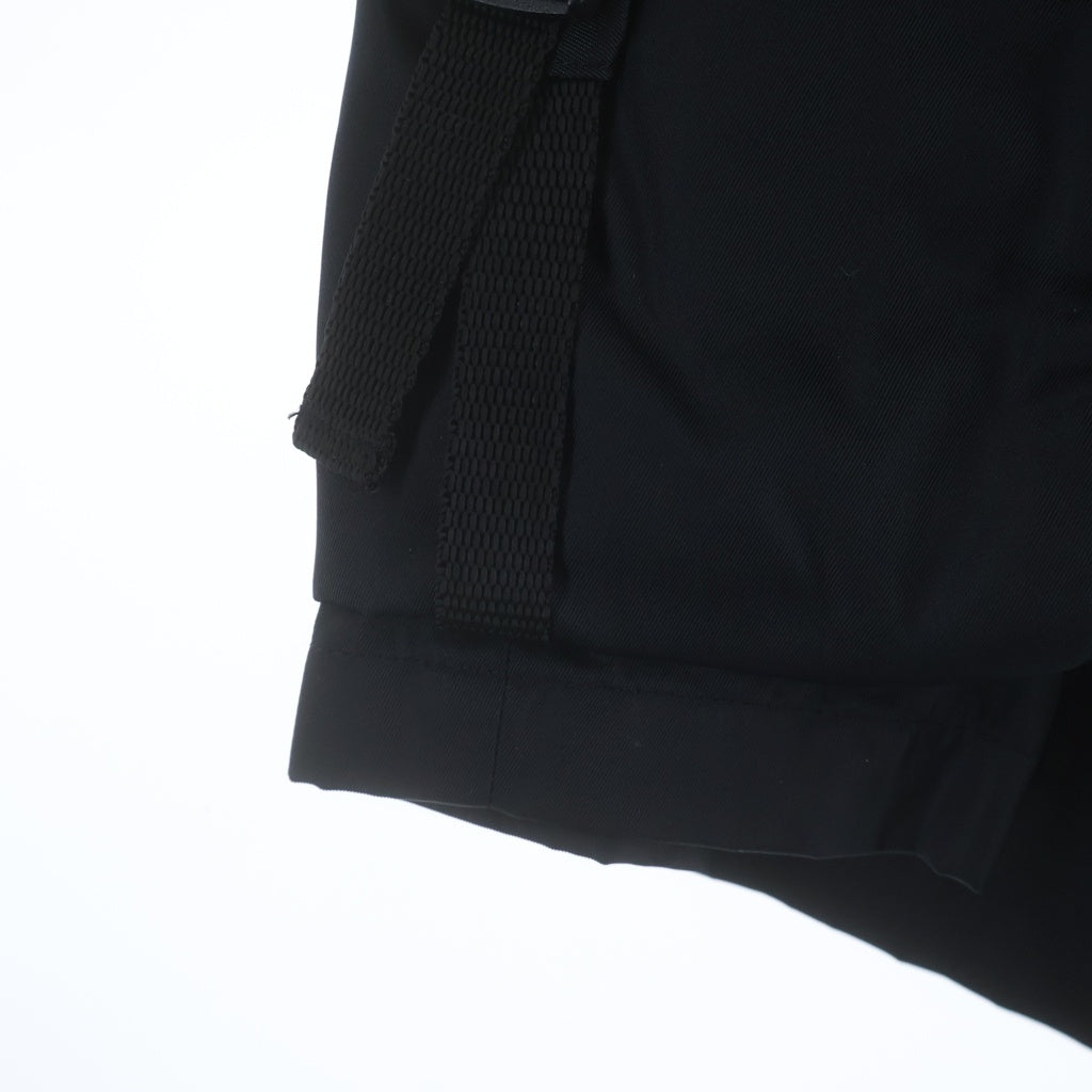 PRADA(プラダ) Re-Nylon トライアングルロゴ リナイロン カーゴハーフパンツ ショーツ ブラック SPH156