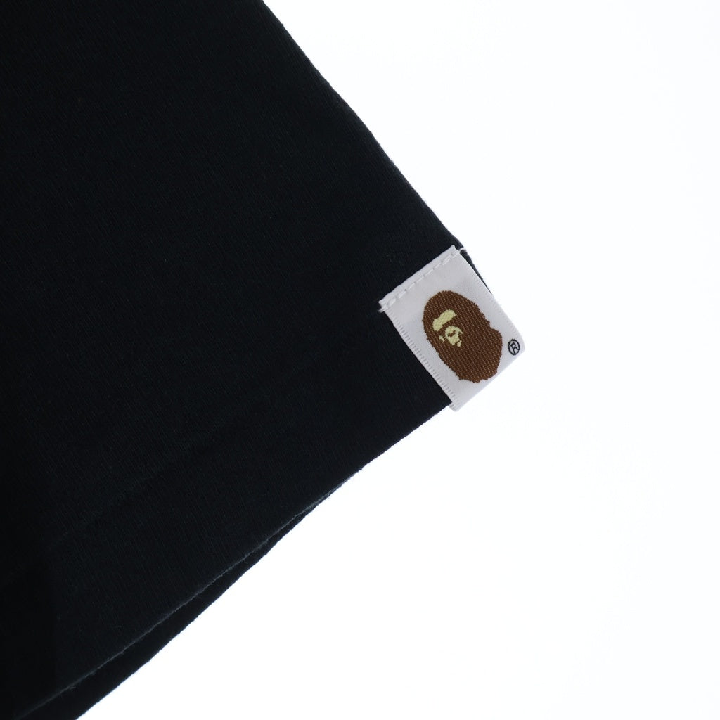 A BATHING APE(アベイシングエイプ) CRYSTAL STONE BAPE LOGO TEE クリスタル ストーン ロゴプリント 半袖Tシャツ カットソー ブラック
