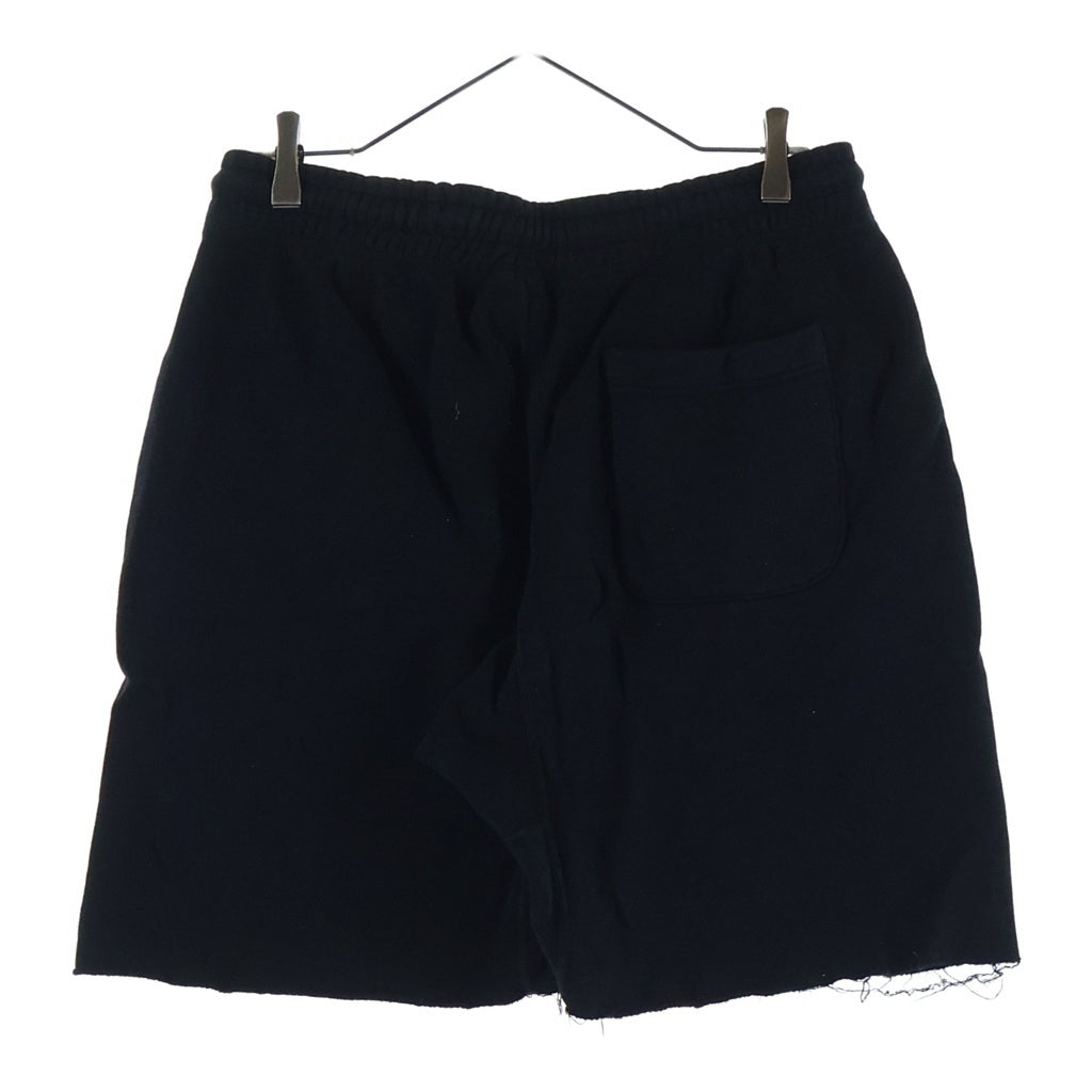 SAINT MICHAEL(セントマイケル) 23SS SAINT SHORTS セイントロゴデザイン ドローストリング ショートスウェットパンツ ブラック SM-S23-0000-056