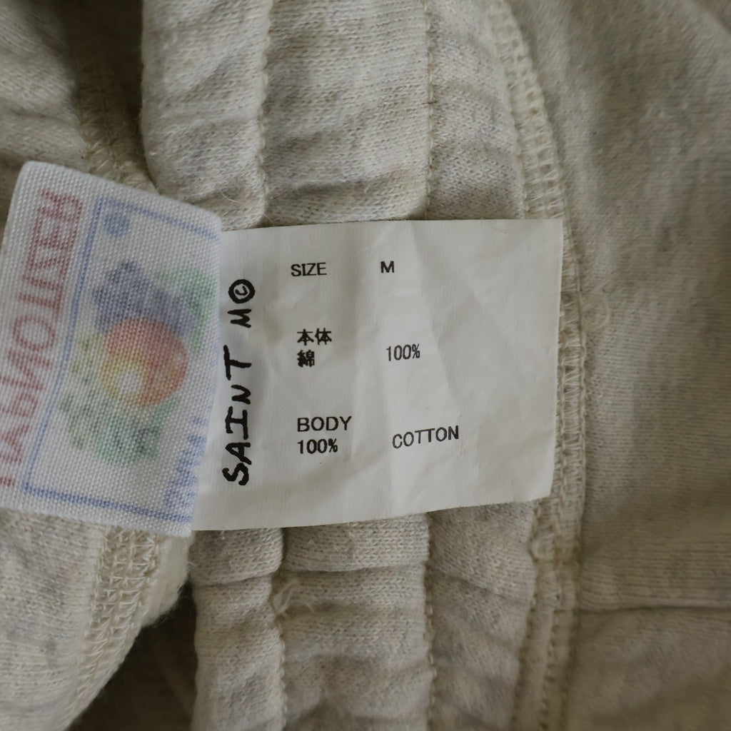 SAINT MICHAEL(セントマイケル) 24SS SAINT SHORTS セイントロゴデザイン ドローストリング ショートスウェットパンツ ベージュ SM-YS8-0000-047