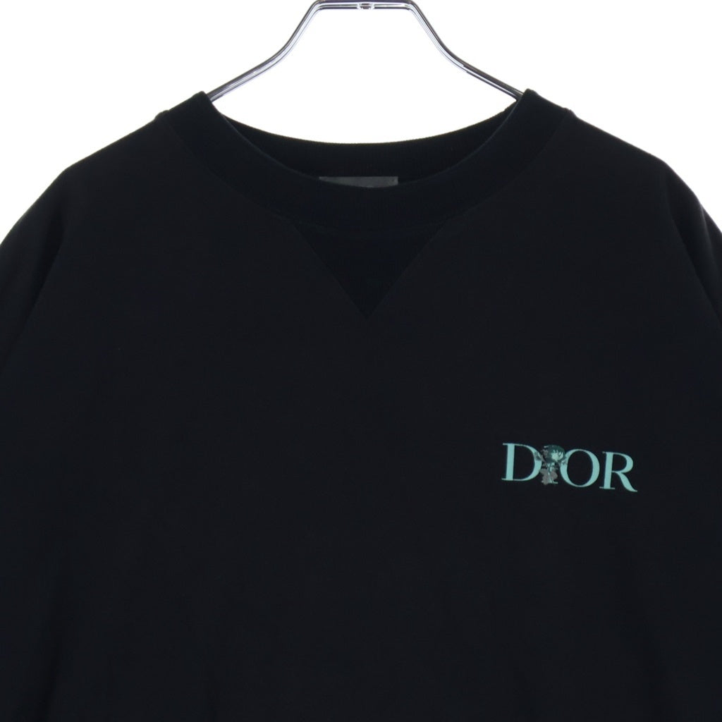 Christian Dior(クリスチャンディオール) 22AW ロゴ刺繍半袖Tシャツ カットソー ブラック 243J685A0677
