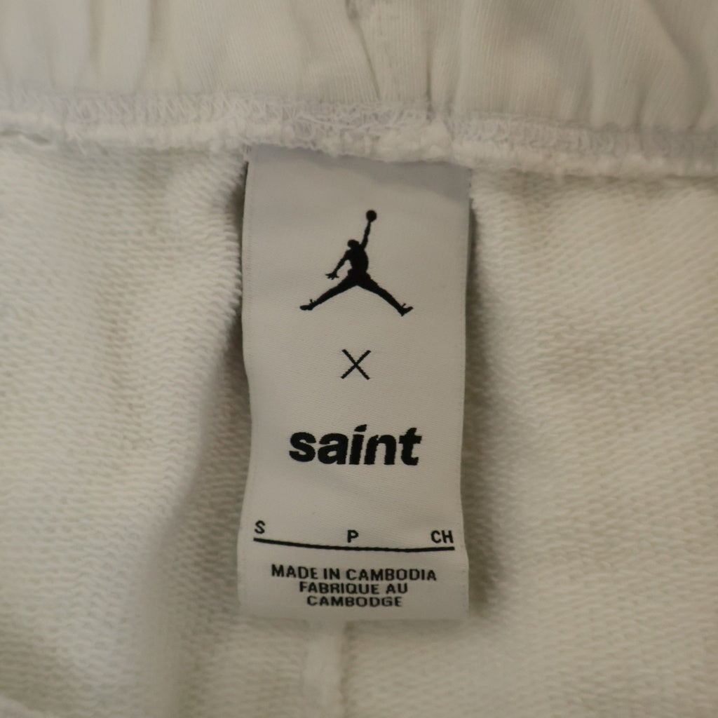 NIKE(ナイキ) ×SAINT Mxxxxxx M J SM FLC PANT セントマイケル ロゴデザイン スウェットパンツ ホワイト FV4720-100