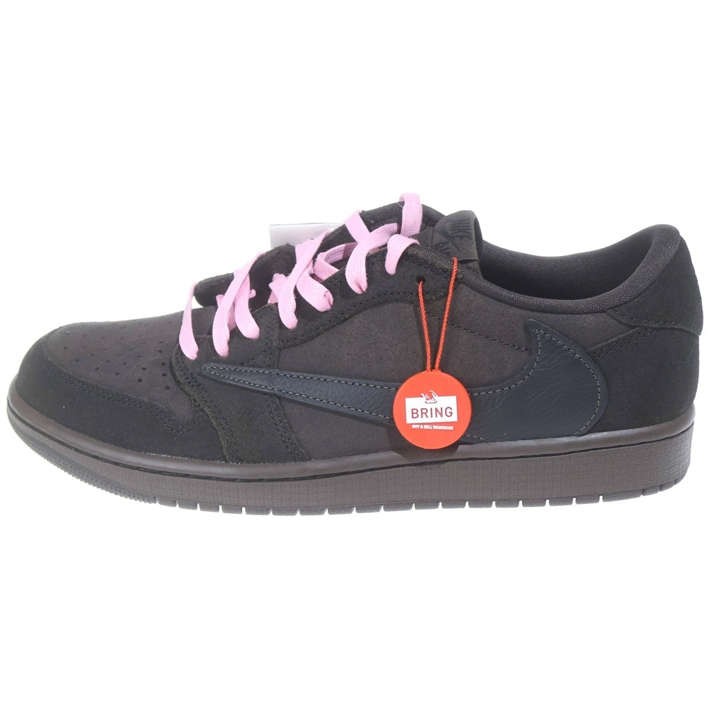 NIKE(ナイキ) ×TRAVIS SCOTT AIR JORDAN 1 LOW OG SP VELVET BROWN トラヴィススコット エアジョーダン1 ベルベットブラウン ローカットスニーカー US10/28cm DM7866-202