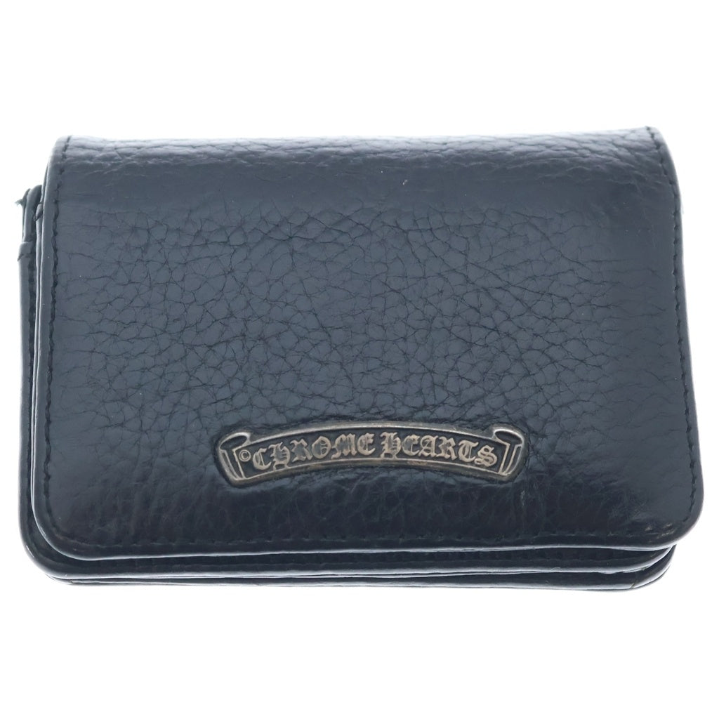 CHROME HEARTS(クロムハーツ) CRD CSE3PKTWDV1 アーチロゴプレート3ポケット レザーカードケース ブラック