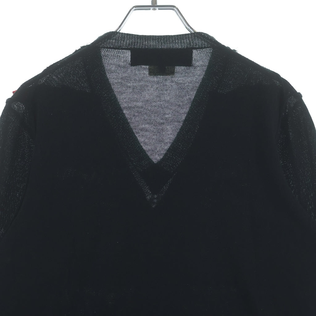 COMME des GARCONS HOMME PLUS(コムデギャルソンオムプリュス) Mixed-media knit top ドッキングデザインニット マルチ AZ-T095