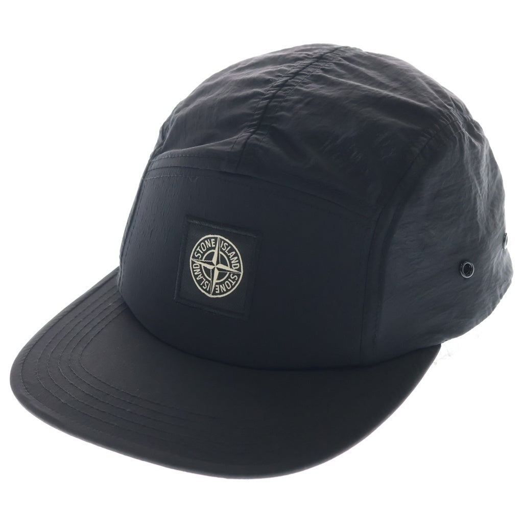 STONE ISLAND(ストーンアイランド) ロゴデザイン ナイロン キャンプキャンプ 帽子 ブラック 7259078