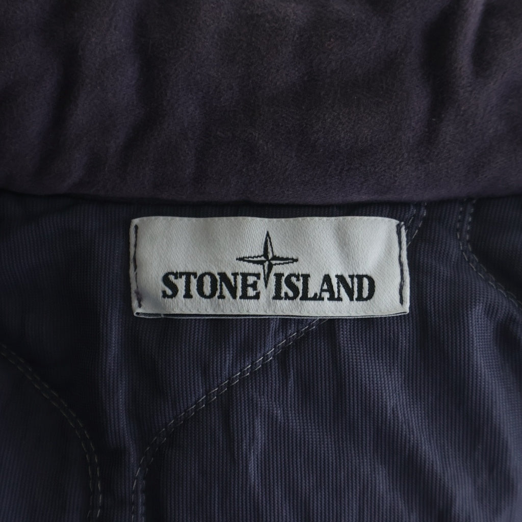 STONE ISLAND(ストーンアイランド) MUSSOLA GOMMATA ムッソラ ゴムマータ ガーメントダイ フーデッド ジップアップ ナイロンジャケット パープル 631542930