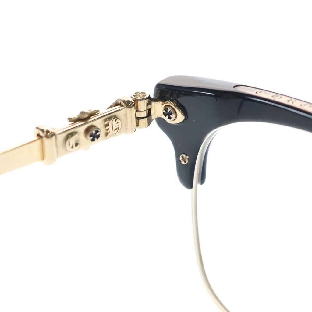 CHROME HEARTS(クロムハーツ) BONENNOISSEUR 2 ボーネノワスール 2 テンプルCHクロス サングラス メガネ ブラック/ゴールド