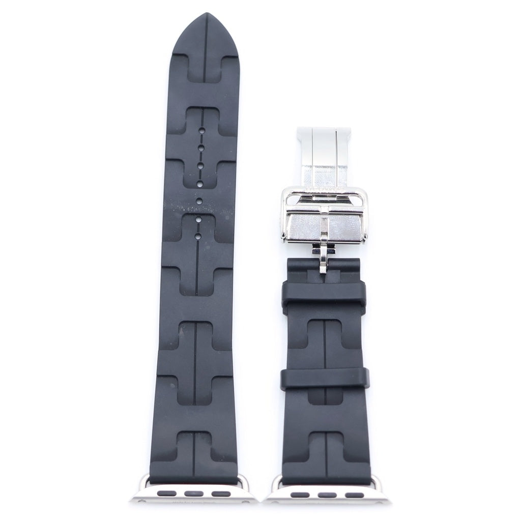 HERMES(エルメス) APPLE WATCH キリム 42mm アップルウォッチバンド ブラック/シルバー